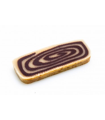 Turrón de Rajalmendra de yema y chocolate